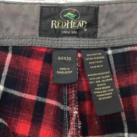 Red Head Flannel Lined Cargo Pants Men 44x30 Gray Straight Leg Outdoor Workwear - Picture 2 of 11